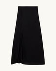 Silk Laundry Jersey Modal Ruched Skirt in BLACK