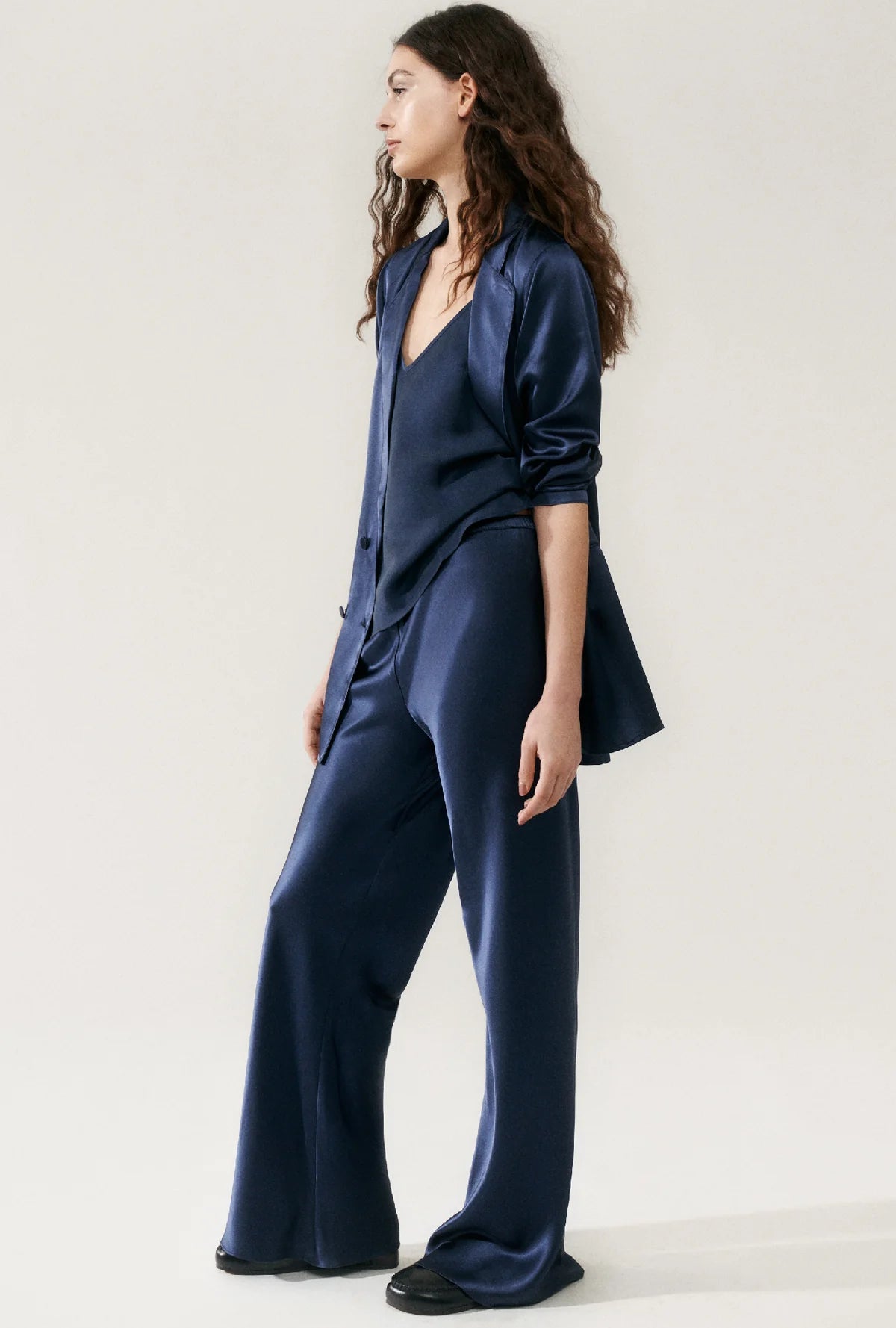 Relaxed Blazer MIDNIGHT Silk Laundry-Silk Laundry-Frolic Girls