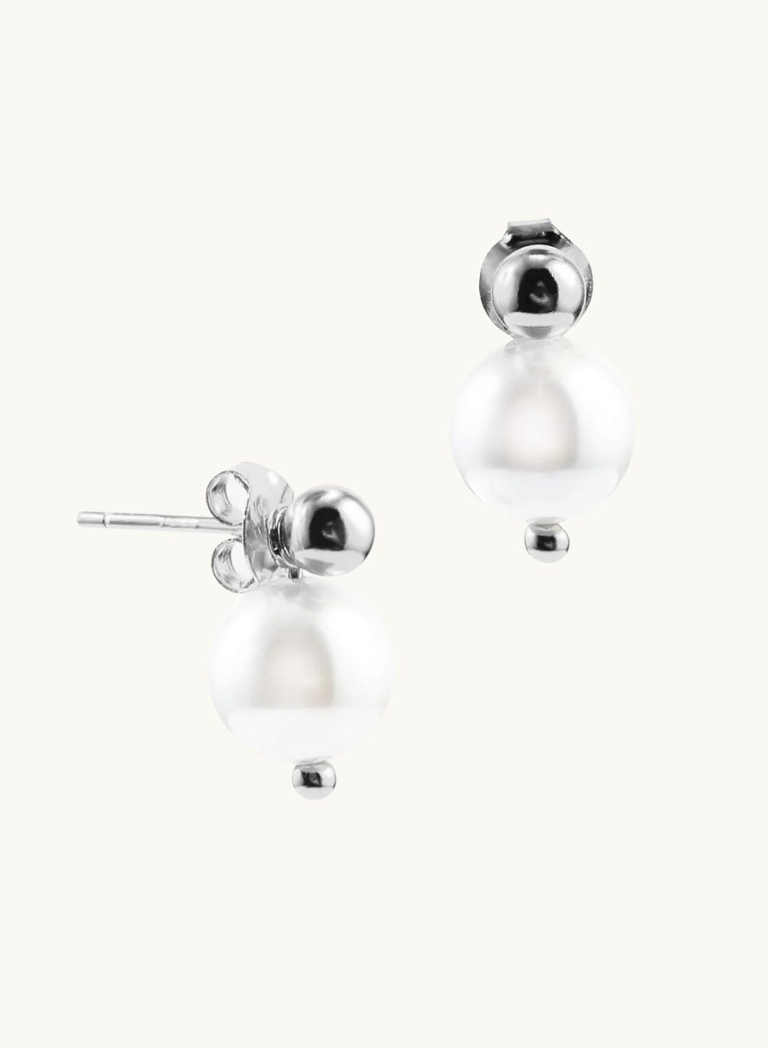 Skylar Drop Pearl Earrings SILVER Smith-SMITH-Frolic Girls