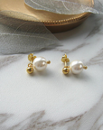 Skylar Drop Pearl Earrings GOLD Smith-SMITH-Frolic Girls