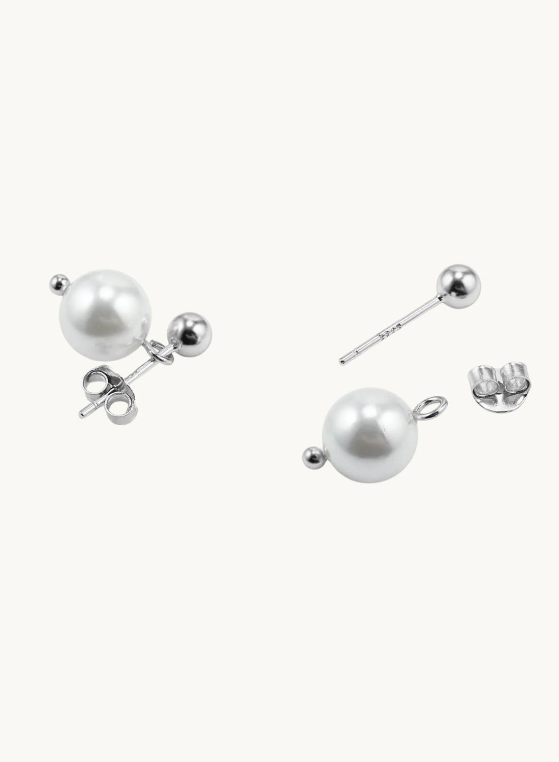 Skylar Drop Pearl Earrings SILVER Smith-SMITH-Frolic Girls