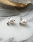 Skylar Drop Pearl Earrings SILVER Smith-SMITH-Frolic Girls