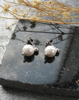 Skylar Drop Pearl Earrings SILVER Smith-SMITH-Frolic Girls