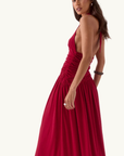 Sovere Alora Maxi Dress in Raspberry