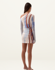 Sovere Hunter Mesh Mini Dress in Blue Spice