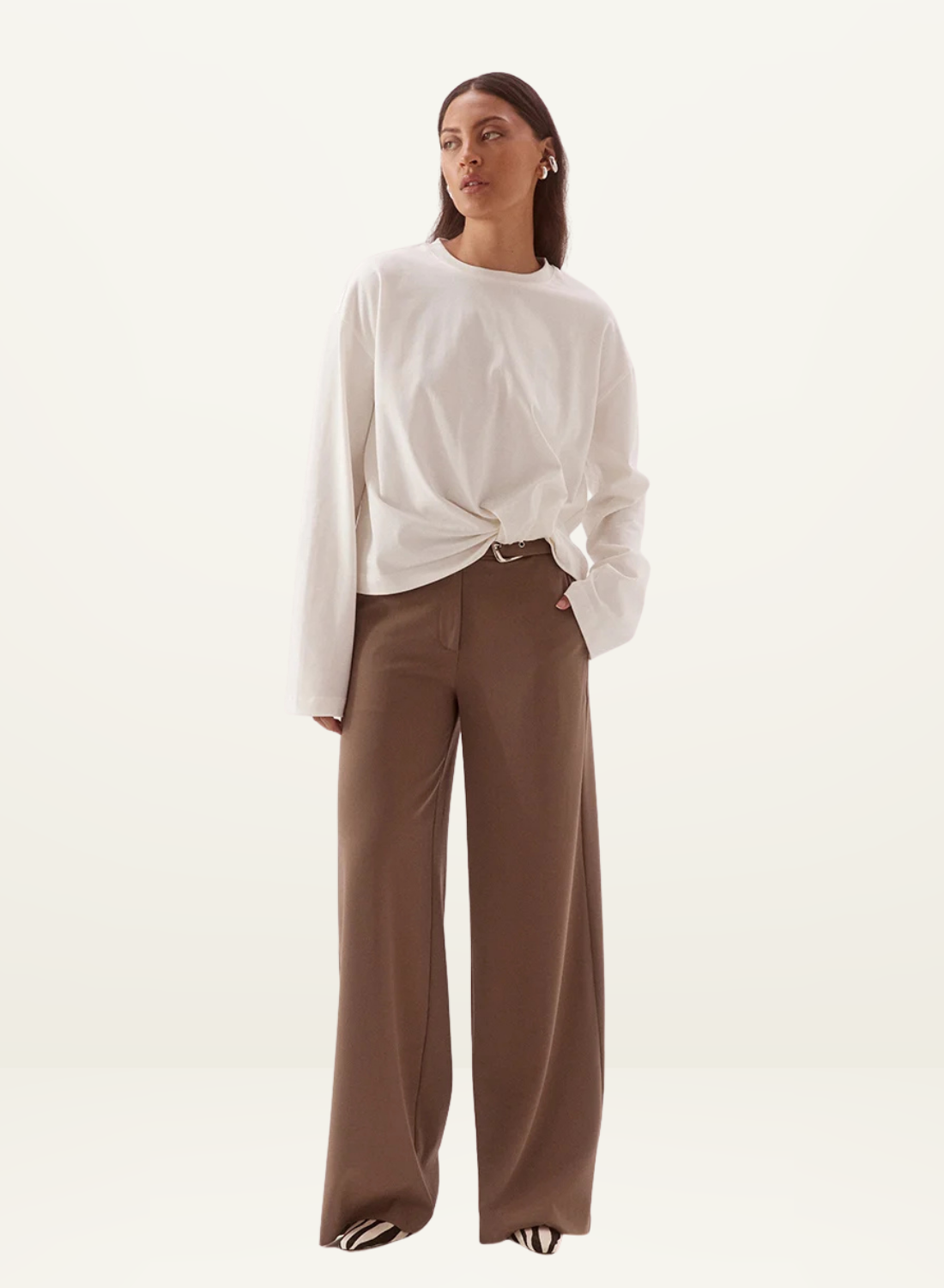 Sovere Izel Long Sleeve Top in Chalk