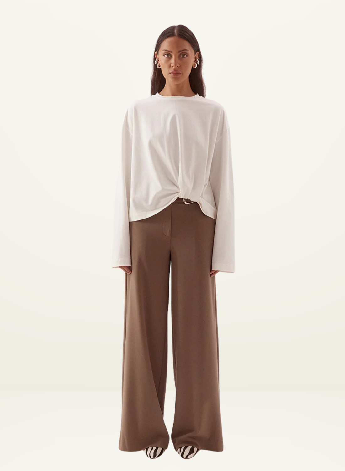 Sovere Izel Long Sleeve Top in Chalk