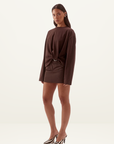 Sovere Izel Long Sleeve Top in Chocolate