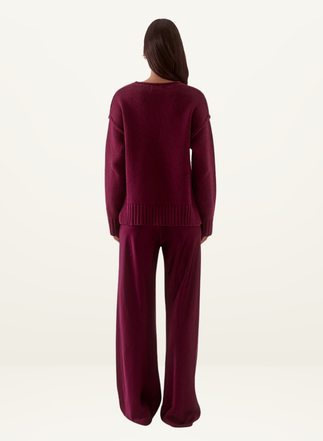 Sovere Lane Plunge Sweater in Mulberry