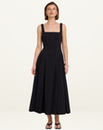 Sovere Reprive Midi Dress in BLACK