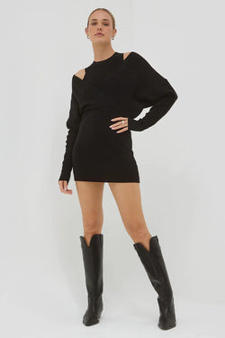 Legacy Knit Combo Dress BLACK Sovere-Sovere-Frolic Girls