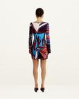Summi Summi Amie LS Mini Dress in Bordeaux