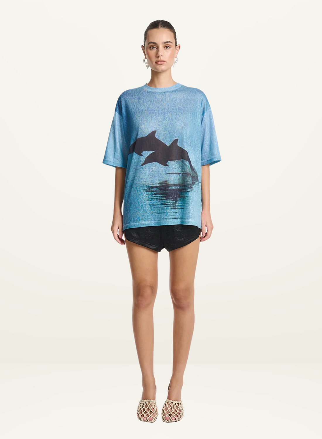 Summi Summi Double Dolphin Tee in Blue