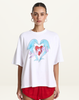 Summi Summi I Heart Dolphins Tee in White