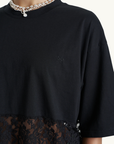 Summi Summi Lace Panel Tee in Black