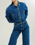 Summi Summi Shacket in Bleu Denim