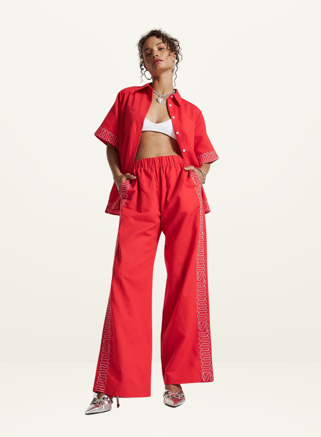 Summi Summi Sig Linen Pant in SCARLET SUMMI