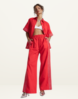 Summi Summi Sig Linen Pant in SCARLET SUMMI