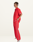 Summi Summi Sig Linen Pant in SCARLET SUMMI