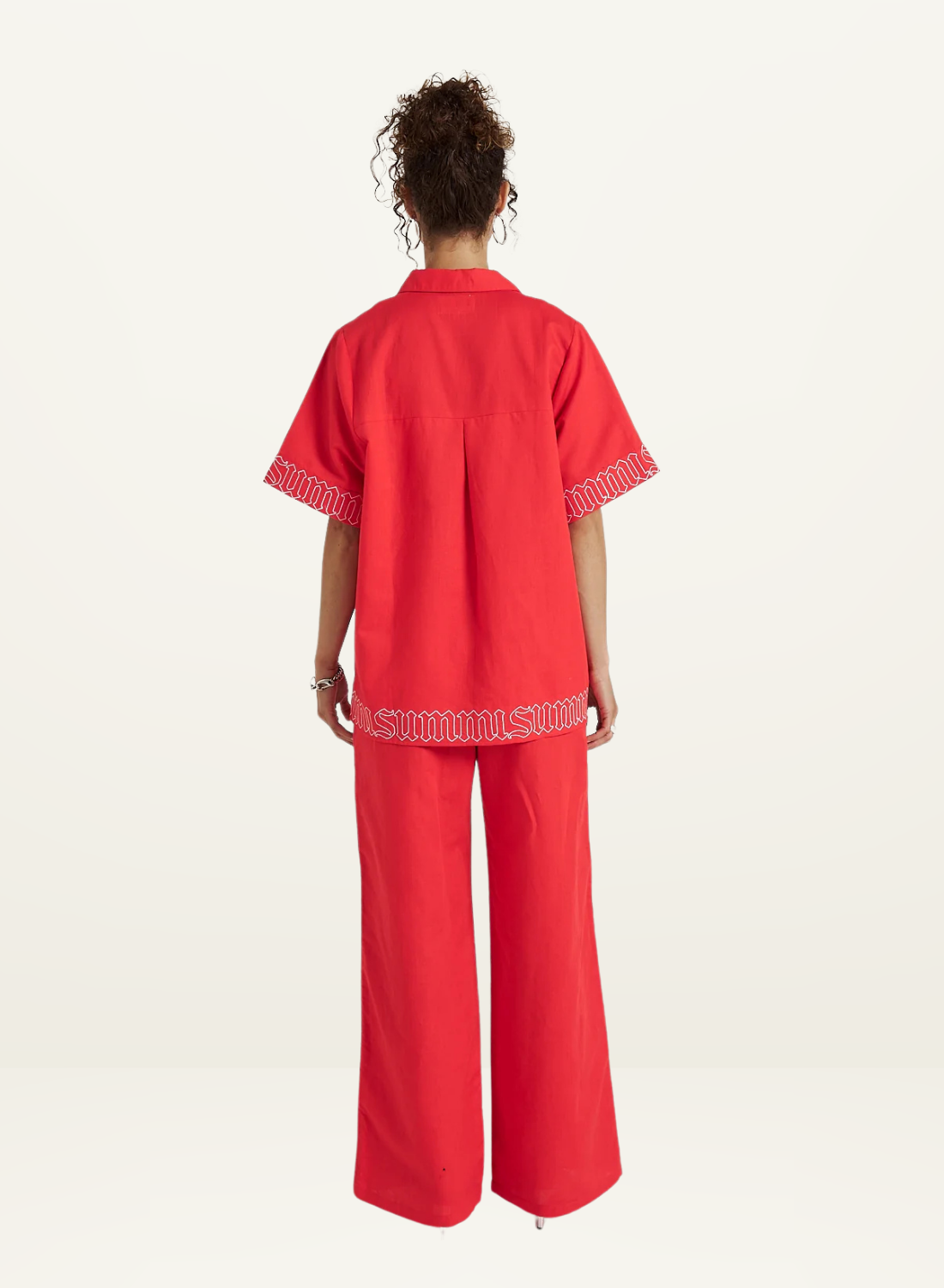 Summi Summi Sig Linen Pant in SCARLET SUMMI