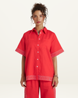 Summi Summi Sig Linen Shirt in SCARLET SUMMI