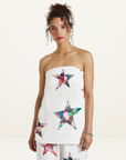 Summi Summi Star X Lovers Strapless Shift Top in WHITE