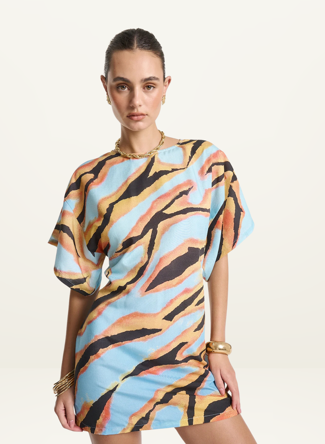 Summi Summi Tie Front Dress in Zanzibar