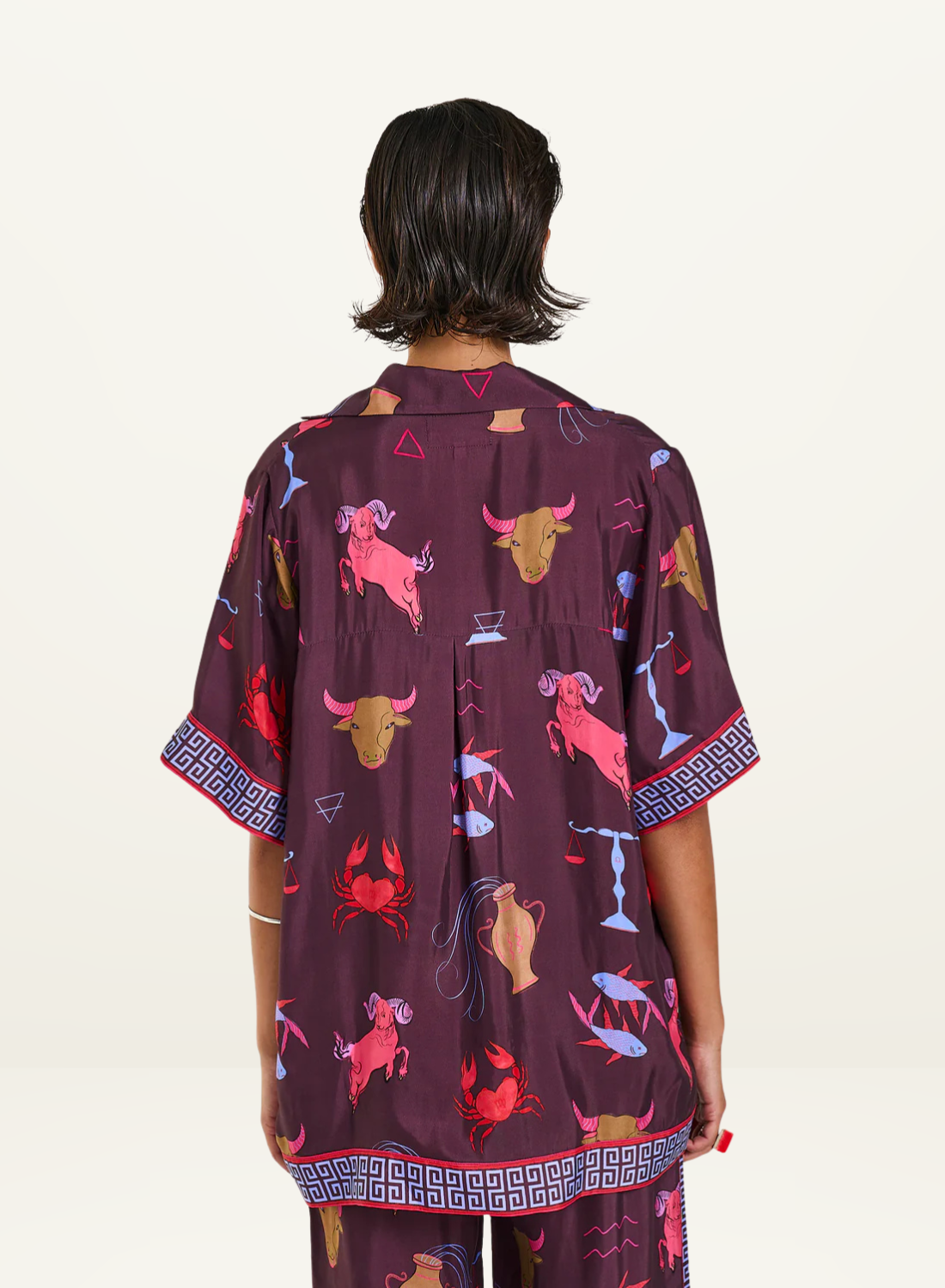 Summi Summi Zodiac Button Up SS Shirt in ZODIAC PRINT