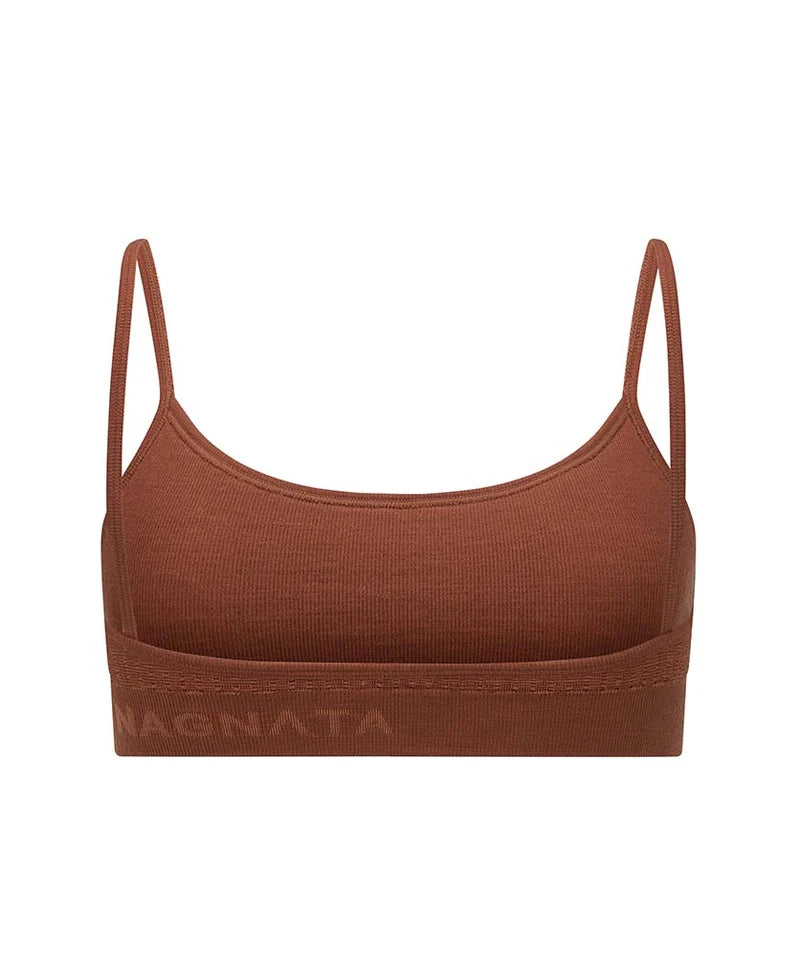 Nagnata Textured Ballet Wool Bralet in Clay