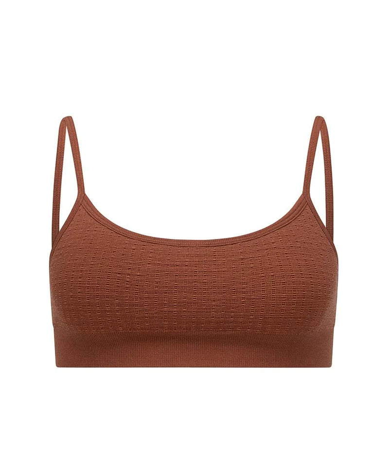 Nagnata Textured Ballet Wool Bralet in Clay