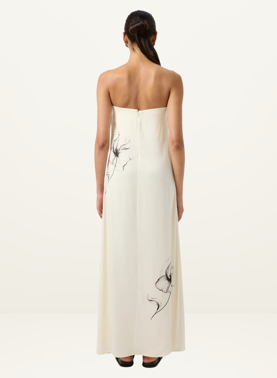 Third Form Dream State Strapless Dress in IVORY FLORAL