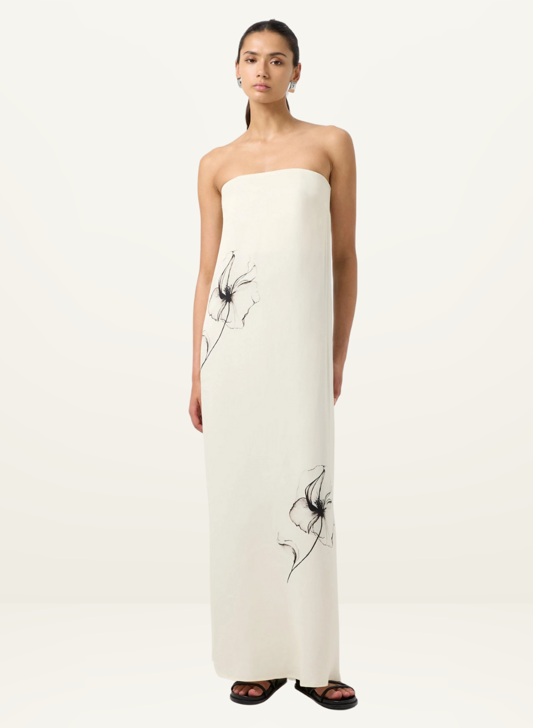 Third Form Dream State Strapless Dress in IVORY FLORAL