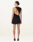 Third Form Stirling Twist Asymmetric Mini Dress in Black