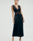 Visions Lace Deep V Maxi Dress BLACK Third Form-Third Form-Frolic Girls