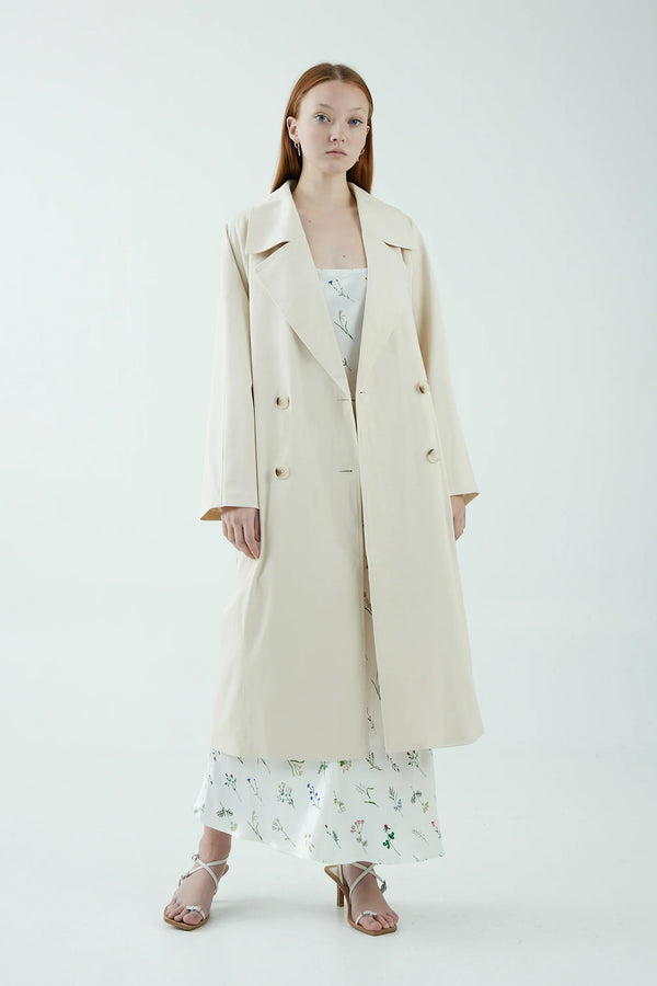 Time Again Relaxed Trench Coat NATURAL Third Form-Third Form-Frolic Girls