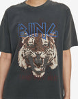 Tiger Tee WASHED BLACK Anine Bing-Anine Bing-Frolic Girls