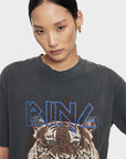 Tiger Tee WASHED BLACK Anine Bing-Anine Bing-Frolic Girls