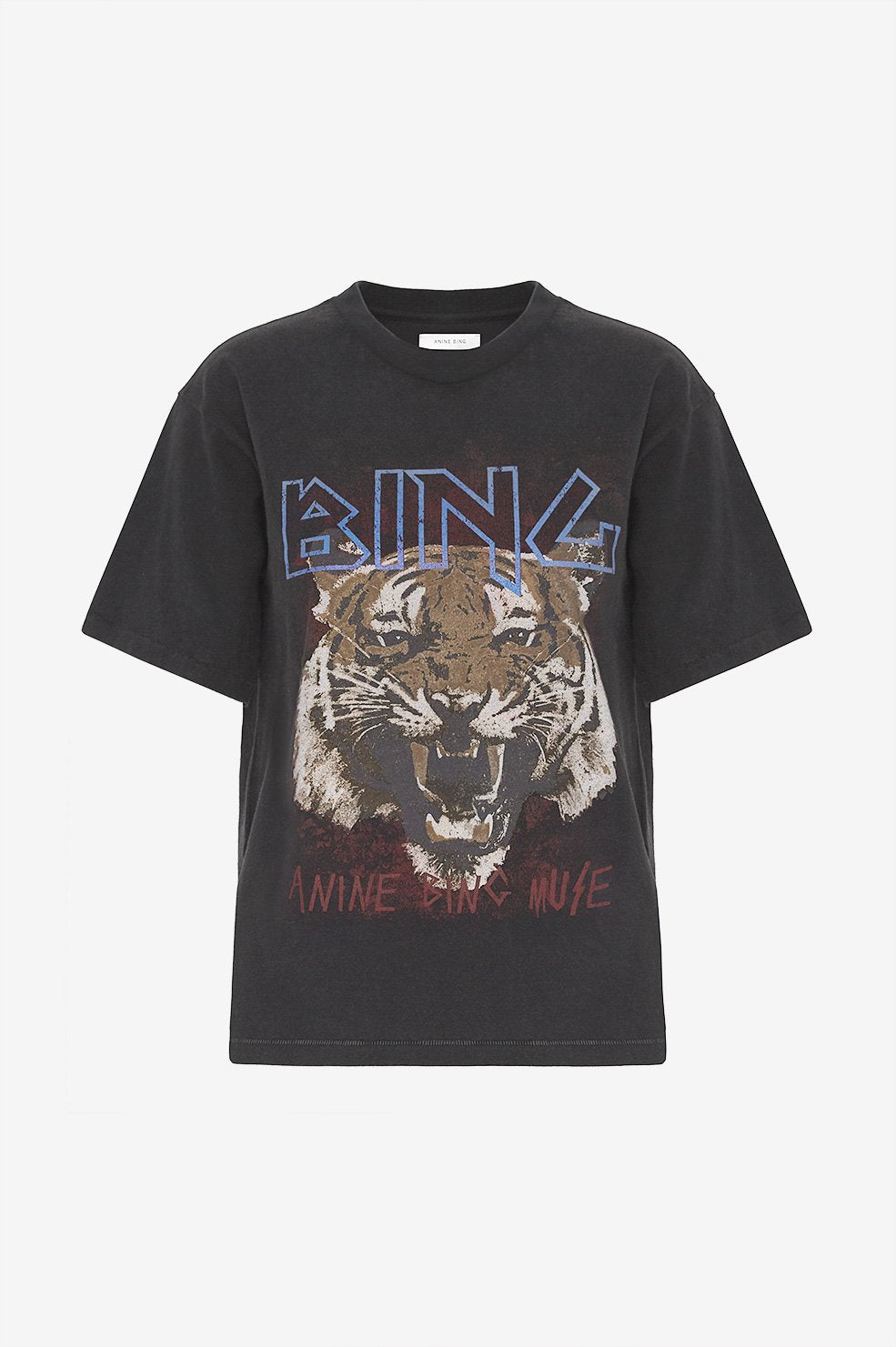 Tiger Tee WASHED BLACK Anine Bing-Anine Bing-Frolic Girls