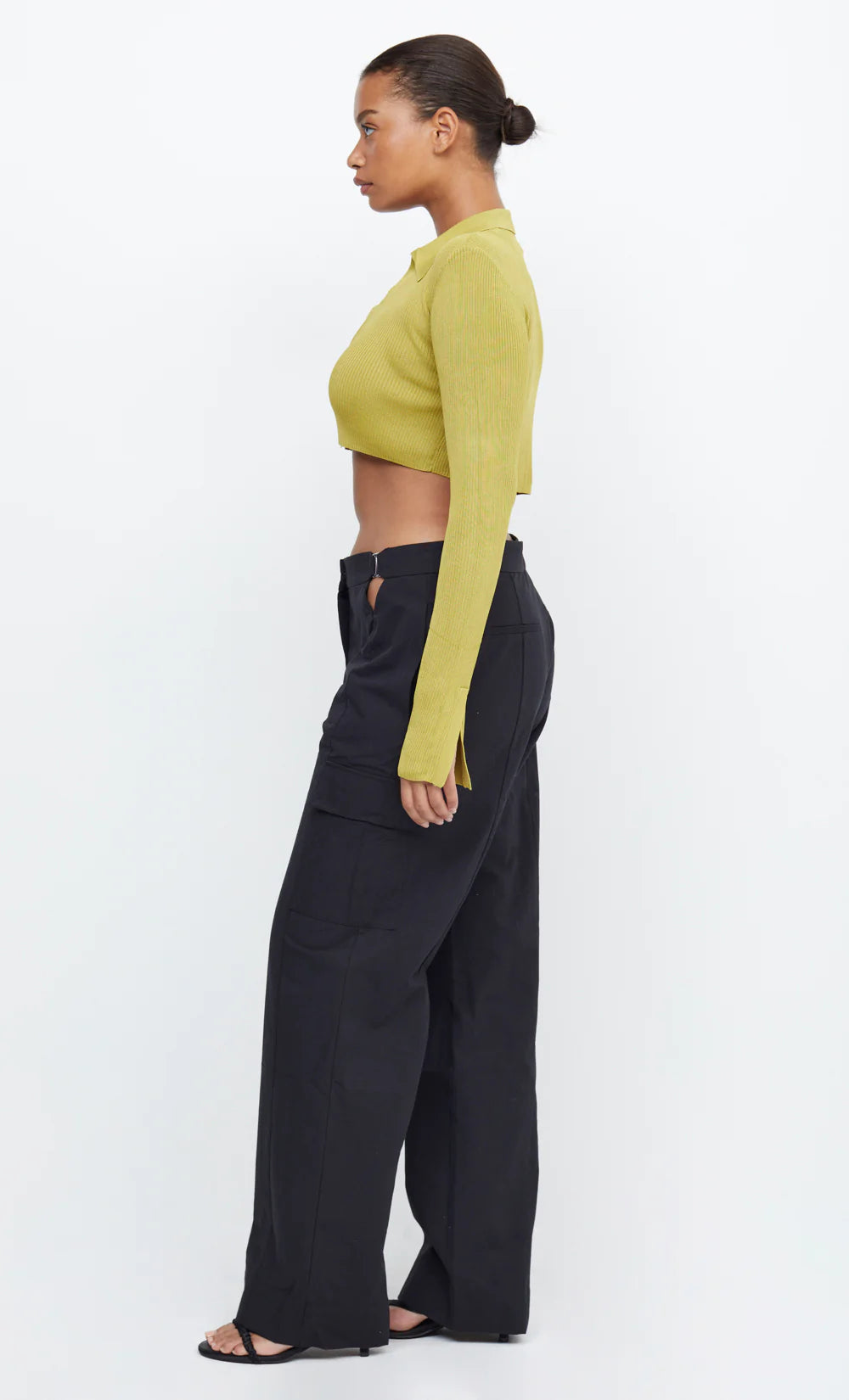 Tilda L/S Knit Crop Top OLIVE OIL Bec & Bridge-Bec & Bridge-Frolic Girls