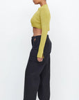 Tilda L/S Knit Crop Top OLIVE OIL Bec & Bridge-Bec & Bridge-Frolic Girls