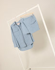 Denim Look Wrap Skirt BLUE Toast Society-Toast Society-Frolic Girls