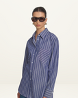Viktoria & Woods Blessing Shirt in Stahl Stripe