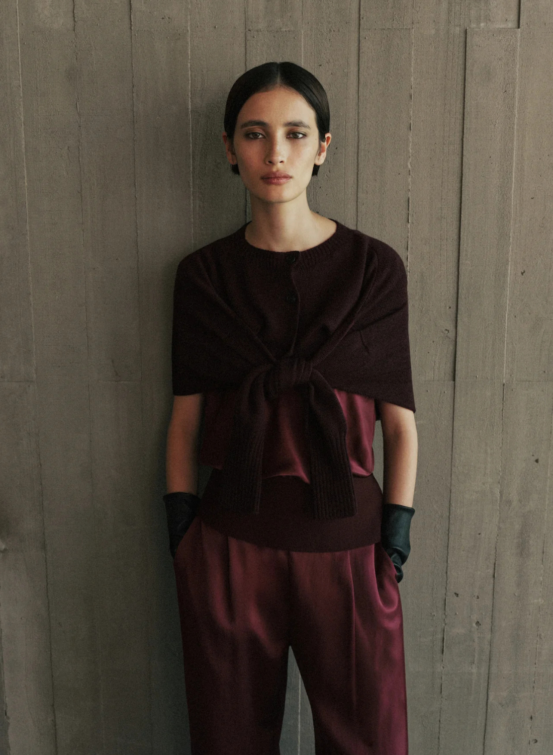 Viktoria &amp; Woods Hart Merino Cardigan in Garnet