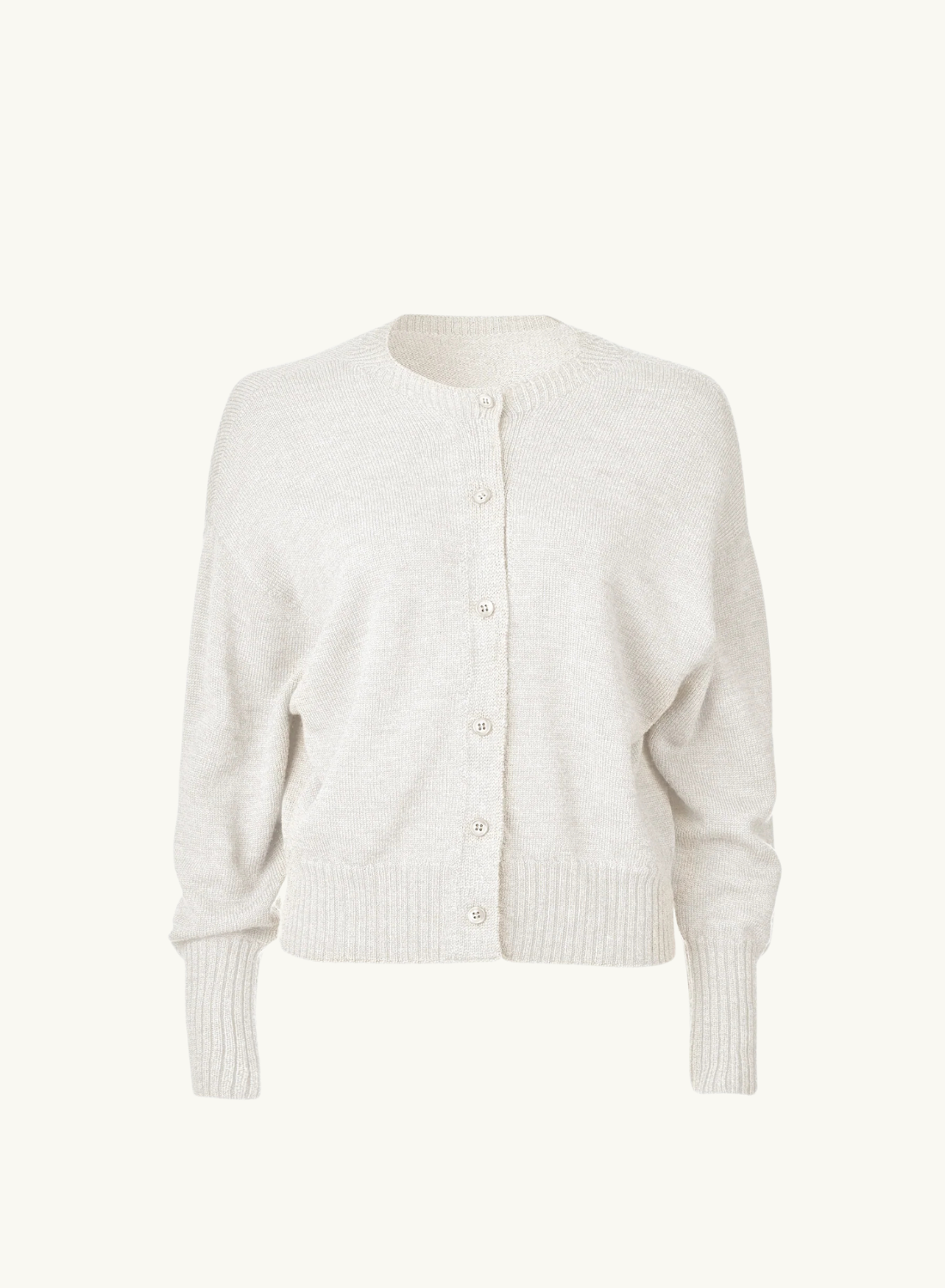 Viktoria &amp; Woods Hart Merino Cardigan in IVORY MARLE