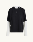 Viktoria & Woods Long Sleeve Top in Black/ White