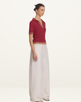 Viktoria & Woods Masquerade Polo in Deep Red