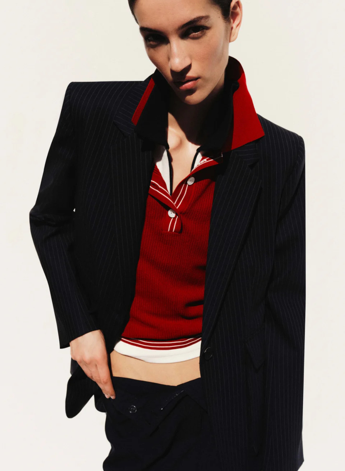 Viktoria &amp; Woods Masquerade Polo in Deep Red
