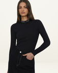 Viktoria & Woods Rib Long Sleeve Tee in BLACK