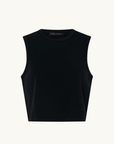 Camilla and Marc Alba Crop Rib Tank in Black