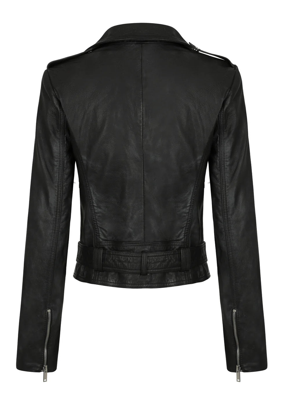 Adelle Boyfriend Leather Jacket BLACK White Suede-Demkiw-Frolic Girls